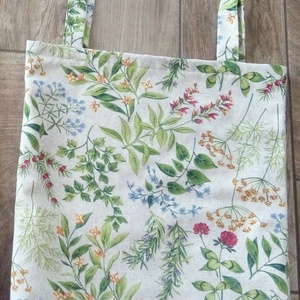 Bélelt textil válltáska, szatyor - mező - Meska.hu