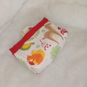 Kis textil táska, füles tároló kosár gyerekeknek - erdei állatos - táska & tok - kosár - Meska.hu