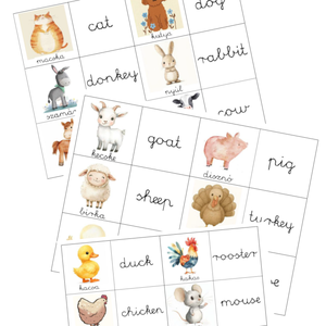 Angol szókártyák_háziállatok - Meska.hu