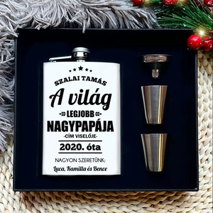 Nagypapás flaska a világ legjobb papájának, Otthon & Életmód, Konyhafelszerelés, tálalás, Flaska, csatos üveg, Gravírozás, pirográfia, MESKA