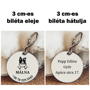 Egyedi biléta border collie kutyusnak - otthon & életmód - kisállatoknak - kutyáknak - kutya biléta - Meska.hu