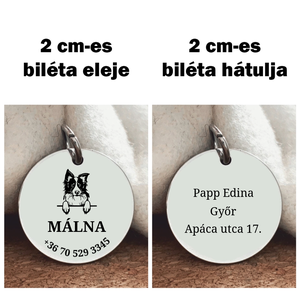 Egyedi biléta border collie kutyusnak - otthon & lakás - kisállatoknak - kutyáknak - kutya biléta - Meska.hu