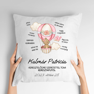 Kislány keresztelői ajándék  cuki párna - otthon & életmód - lakástextil - párna & párnahuzat - Meska.hu
