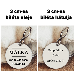 Kutyabiléta  gravírozott, egyedi kutyabiléta gravírozás - otthon & életmód - kisállatoknak - kutyáknak - kutya biléta - Meska.hu