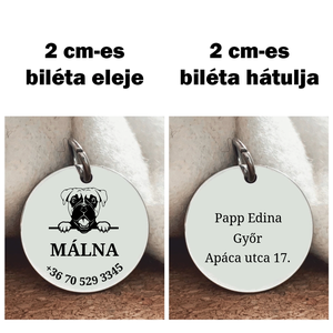 Biléta boxernek - otthon & életmód - kisállatoknak - kutyáknak - kutya biléta - Meska.hu