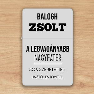 Nagypapás ajándék  Zippo öngyújtó - otthon & életmód - dekoráció - asztal és polc dekoráció - hamutál, öngyújtó, pipa - Meska.hu