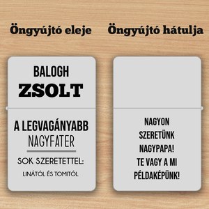 Nagypapás ajándék  Zippo öngyújtó - otthon & életmód - dekoráció - asztal és polc dekoráció - hamutál, öngyújtó, pipa - Meska.hu