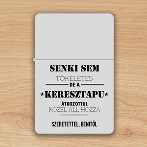 Keresztapa ajándék  Zippo öngyújtó - otthon & életmód - dekoráció - asztal és polc dekoráció - hamutál, öngyújtó, pipa - Meska.hu