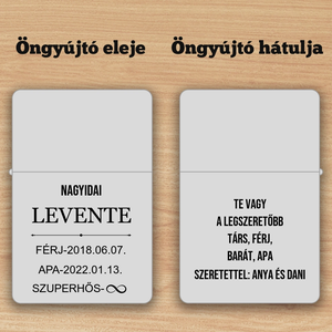 Zippo öngyújtó édesapáknak - otthon & életmód - dekoráció - asztal és polc dekoráció - hamutál, öngyújtó, pipa - Meska.hu