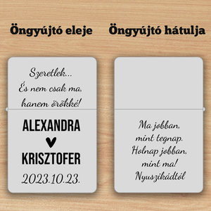 Szerelmes, Zippo öngyújtó pároknak  évfordulós ajándék - otthon & életmód - dekoráció - asztal és polc dekoráció - hamutál, öngyújtó, pipa - Meska.hu
