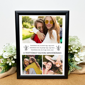 Testvér ajándék  saját fényképes, idézetes kép, Otthon & Életmód, Dekoráció, Kép & Falikép, Poszter, Fotó, grafika, rajz, illusztráció, MESKA
