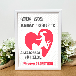 Legjobb anya  asztali kép, ajándék anyának, Otthon & Életmód, Dekoráció, Kép & Falikép, Poszter, Fotó, grafika, rajz, illusztráció, MESKA