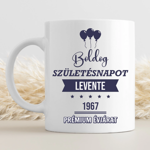 Egyedi, szülinapi bögre, Otthon & Életmód, Konyhafelszerelés, tálalás, Tálalás, Bögre & Csésze, Decoupage, transzfer és szalvétatechnika, Mindenmás, MESKA