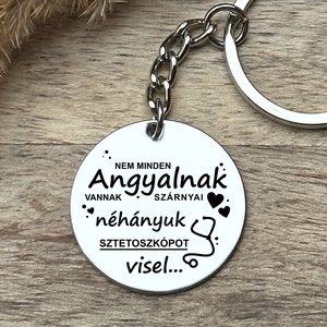 Ajándék orvosnak, gravírozott kulcstartó - Meska.hu
