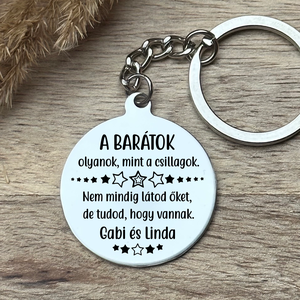 Ajándék barátnőnek, gravírozott kulcstartó - Meska.hu