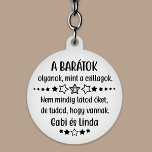 Ajándék barátnőnek, gravírozott kulcstartó - táska & tok - kulcstartó & táskadísz - kulcstartó - Meska.hu