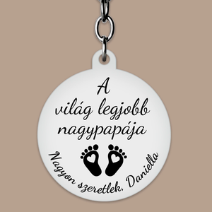A világ legjobb nagypapája kulcstartó - táska & tok - kulcstartó & táskadísz - kulcstartó - Meska.hu