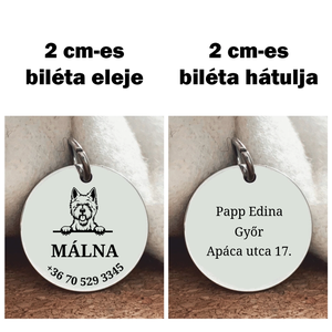 Westie kutya biléta - otthon & életmód - kisállatoknak - kutyáknak - kutya biléta - Meska.hu