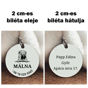 Shar pei kutyabiléta - otthon & életmód - kisállatoknak - kutyáknak - kutya biléta - Meska.hu