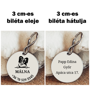 Papillon kutyabiléta - otthon & életmód - kisállatoknak - kutyáknak - kutya biléta - Meska.hu