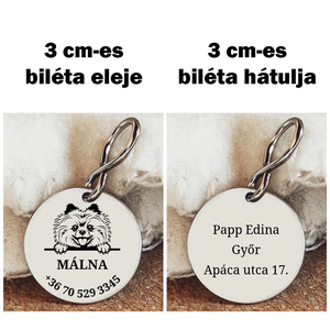 Kutyabiléta pomerániai törpespitz kutyának - otthon & életmód - kisállatoknak - kutyáknak - kutya biléta - Meska.hu
