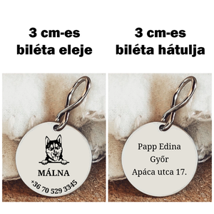 Husky kutya biléta - otthon & életmód - kisállatoknak - kutyáknak - kutya biléta - Meska.hu
