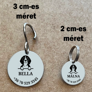 Gravírozott biléta beagle kutyának - otthon & életmód - kisállatoknak - kutyáknak - kutya biléta - Meska.hu