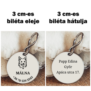 Egyedi biléta Mudi kutyának - otthon & életmód - kisállatoknak - kutyáknak - kutya biléta - Meska.hu