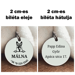 Biléta Német juhásznak - otthon & életmód - kisállatoknak - kutyáknak - kutya biléta - Meska.hu