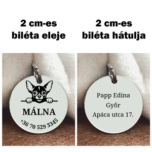 Biléta Csivava fajtájú kutyának - otthon & életmód - kisállatoknak - kutyáknak - kutya biléta - Meska.hu