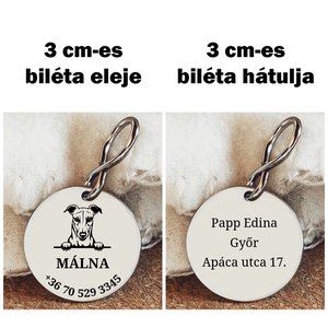 Biléta Agár kutyusnak - otthon & életmód - kisállatoknak - kutyáknak - kutya biléta - Meska.hu