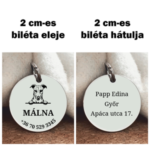 Biléta Agár kutyusnak - otthon & életmód - kisállatoknak - kutyáknak - kutya biléta - Meska.hu