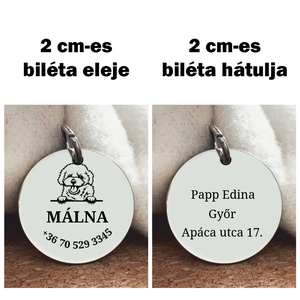 Bichon kutyabiléta - otthon & életmód - kisállatoknak - kutyáknak - kutya biléta - Meska.hu