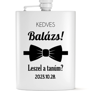 Tanúfelkérő, gravírozott flaska szett - otthon & életmód - konyhafelszerelés, tálalás - flaska, csatos üveg - Meska.hu