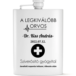 Férfi orvosnak ajándék flaska - otthon & életmód - konyhafelszerelés, tálalás - flaska, csatos üveg - Meska.hu