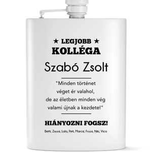 Búcsúajándék kollégáknak  egyedi flaskaszett - otthon & életmód - konyhafelszerelés, tálalás - flaska, csatos üveg - Meska.hu