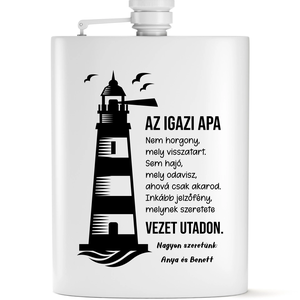 Ajándék ötlet apáknak  világítótornyos flaska szett - otthon & életmód - konyhafelszerelés, tálalás - flaska, csatos üveg - Meska.hu