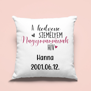 Nagymama kedvencei  ajándék párna nagymamának - otthon & életmód - lakástextil - párna & párnahuzat - Meska.hu
