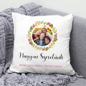Fényképes anyák napi párna a nagymamának, Otthon & Életmód, Lakástextil, Párna & Párnahuzat, Mindenmás, MESKA