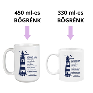 Világítótornyos Apák napja bögre - otthon & életmód - konyhafelszerelés, tálalás - tálalás - bögre & csésze - Meska.hu