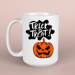 Trick or treat tökfejes bögre  Halloweenra - otthon & életmód - konyhafelszerelés, tálalás - tálalás - bögre & csésze - Meska.hu