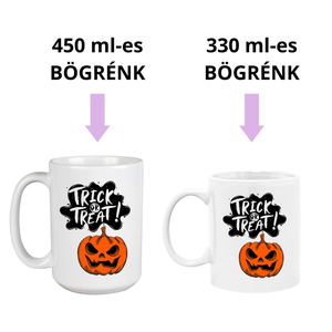 Trick or treat tökfejes bögre  Halloweenra - otthon & életmód - konyhafelszerelés, tálalás - tálalás - bögre & csésze - Meska.hu