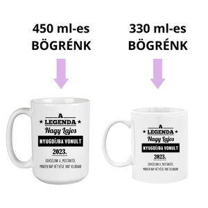 Nyugdíjas ajándék férfiaknak  saját névvel ellátva - otthon & életmód - konyhafelszerelés, tálalás - tálalás - bögre & csésze - Meska.hu