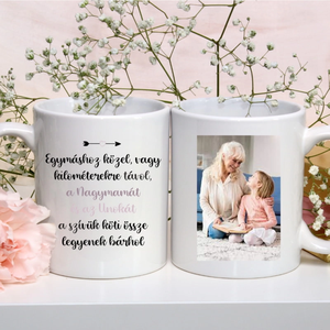 Mamának ajándék bögre, 2 oldalas, Otthon & Életmód, Konyhafelszerelés, tálalás, Tálalás, Bögre & Csésze, Decoupage, transzfer és szalvétatechnika, MESKA