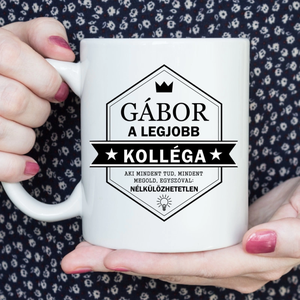 Legjobb kolléga ajándék  neves bögre, Otthon & Életmód, Konyhafelszerelés, tálalás, Tálalás, Bögre & Csésze, Decoupage, transzfer és szalvétatechnika, MESKA