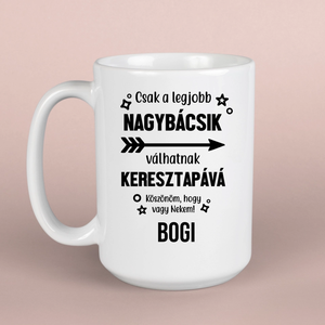 Keresztszülő ajándék  egyedi bögre keresztapának - otthon & életmód - konyhafelszerelés, tálalás - tálalás - bögre & csésze - Meska.hu