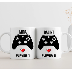 Gamer bögre pároknak - otthon & életmód - konyhafelszerelés, tálalás - tálalás - bögre & csésze - Meska.hu