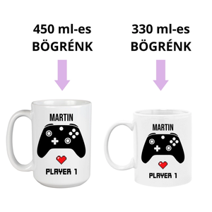 Gamer bögre pároknak - otthon & életmód - konyhafelszerelés, tálalás - tálalás - bögre & csésze - Meska.hu