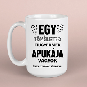Fiús apuka bögre - otthon & életmód - konyhafelszerelés, tálalás - tálalás - bögre & csésze - Meska.hu