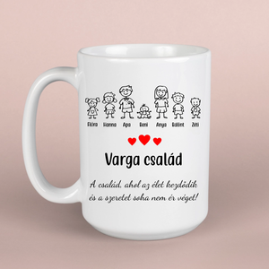 Egyedi kerámia bögre  családos kiadás - otthon & életmód - konyhafelszerelés, tálalás - tálalás - bögre & csésze - Meska.hu